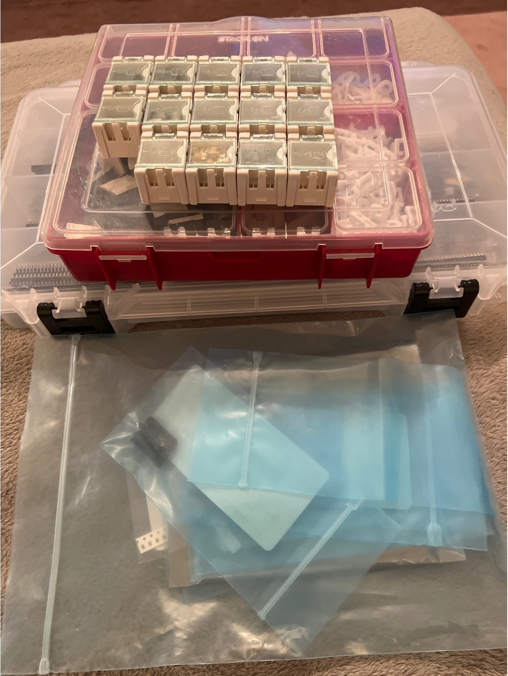 Electronics Connector and Terminal Kit with Storage Boxes